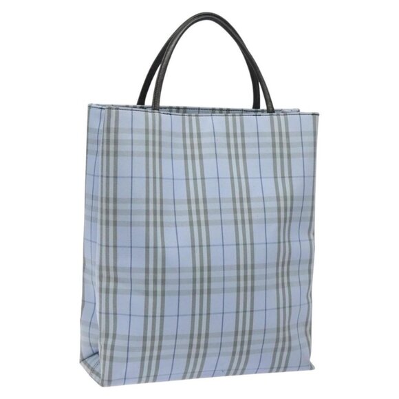 BURBERRY Nova Check Hand Bag Nylon Blue Auth - Picture 1 of 16